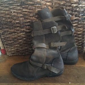 Fiorentini + Baker leather triple buckle boots
